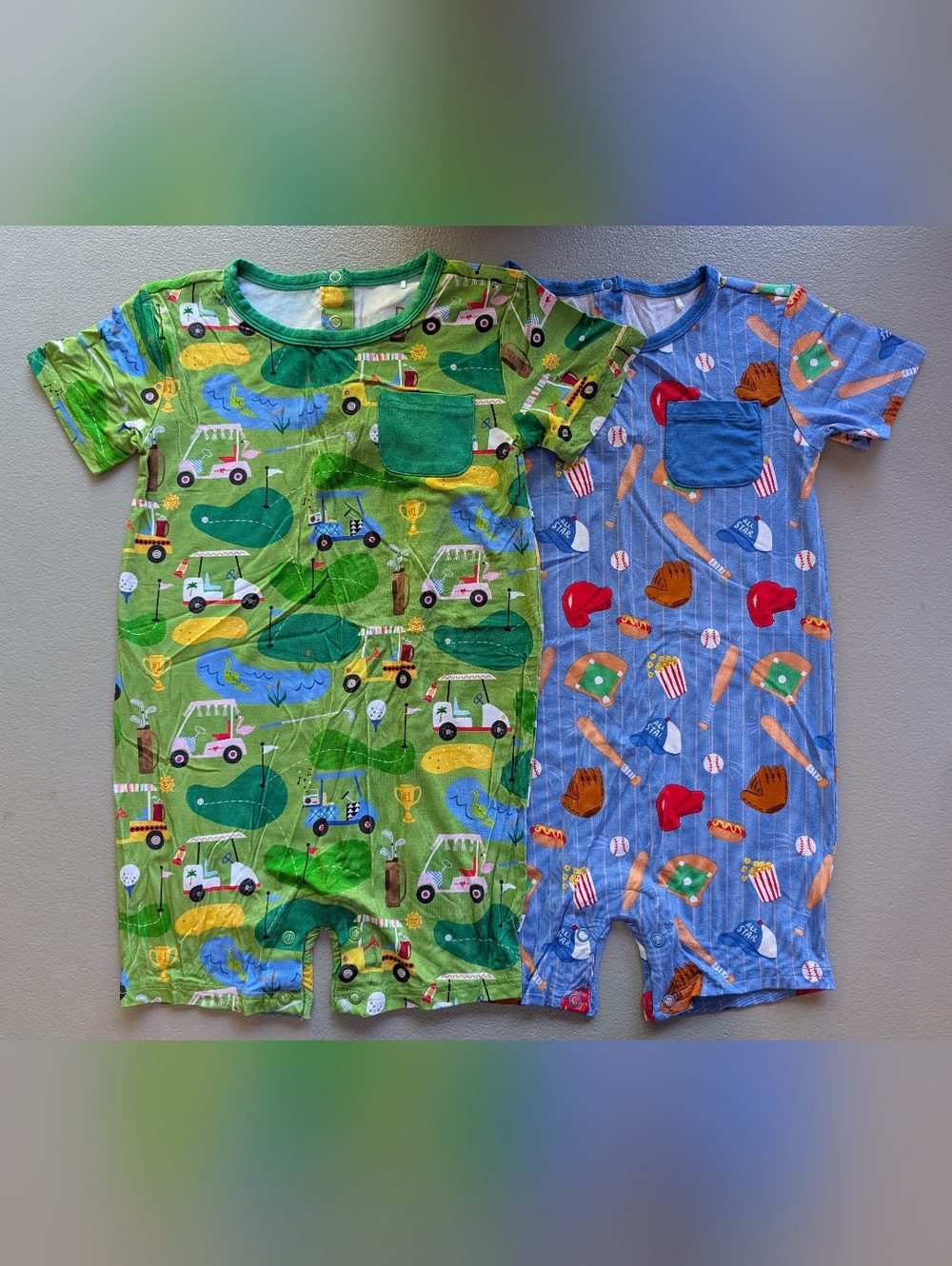 NWOT Lot Of 2 Little Sleepies Pocket Rompers Size 3T